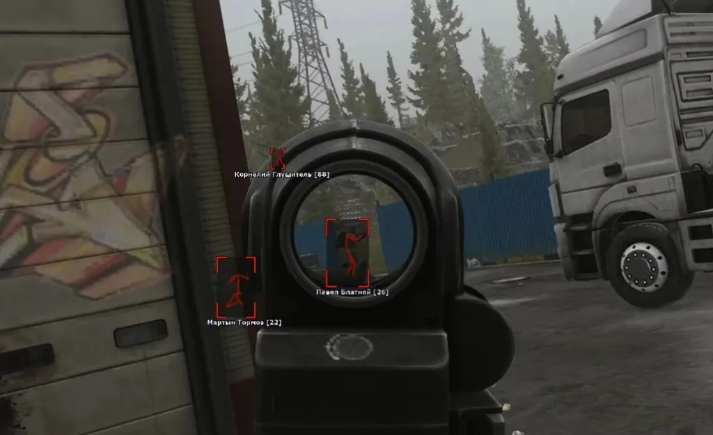 Wallhack outlines for players and dinosaurs